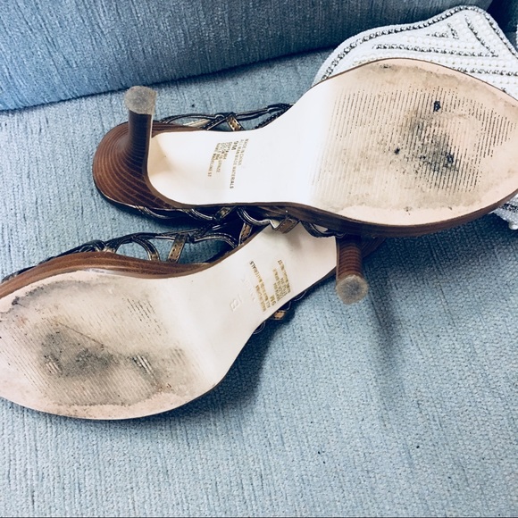 Bakers Gold Strappy Heels - Picture 5 of 6